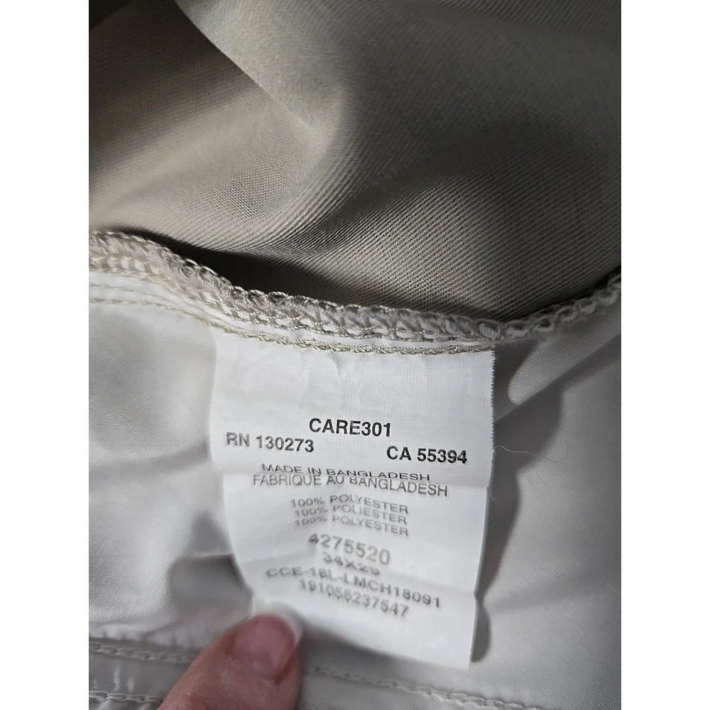 Lee Performance Series 34x28‎ Tan Extreme Comfort Stretch Mens Chino Pants